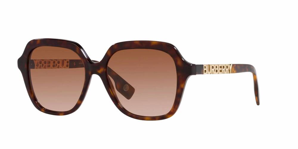 NEW BURBERRY women's square sunglasses in dark havana / gradient brown